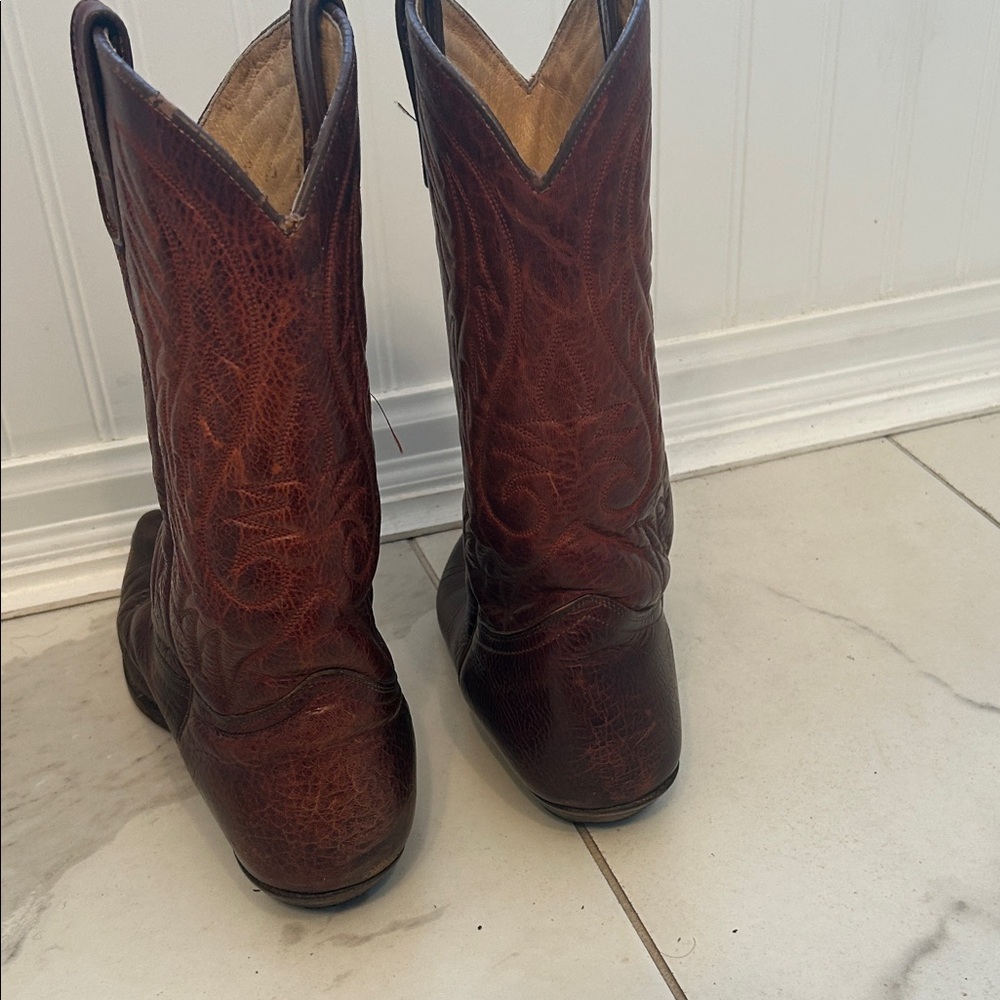 Men's Sancho Size 10 Brown Leather Western Boots - Picture 6 of 9